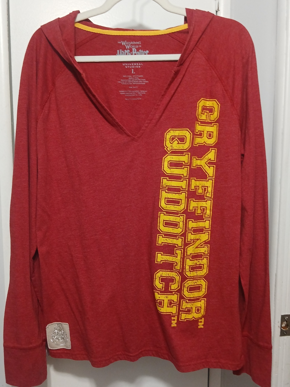 Universal Studios Women's Red Gryffindor Quidditch Hooded Top